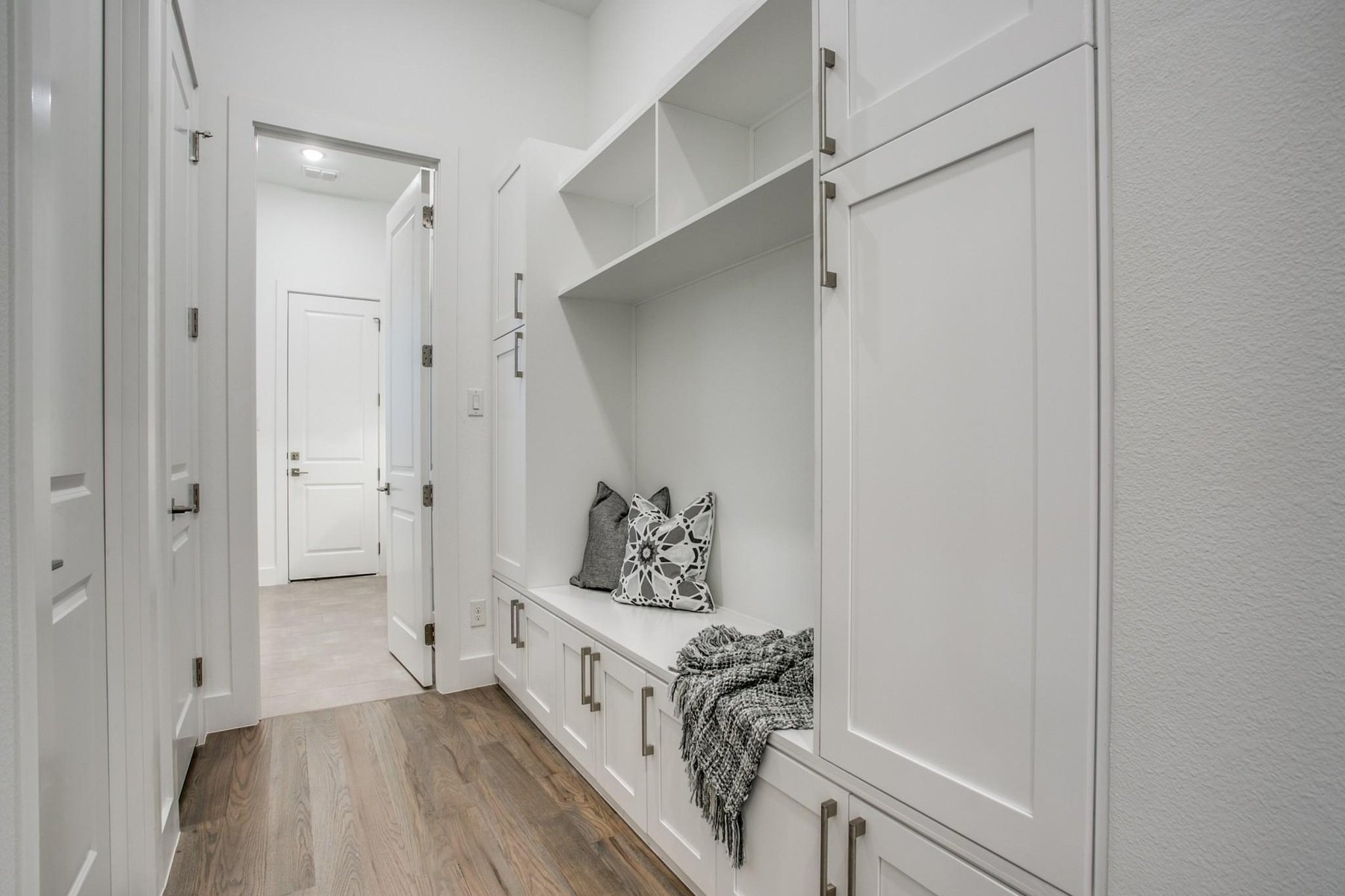 Finished cabinet project with light cabinetry